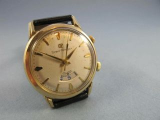 GIRARD PERREGAUX MENS VINTAGE GOLD FILLED ALARM WATCH 4