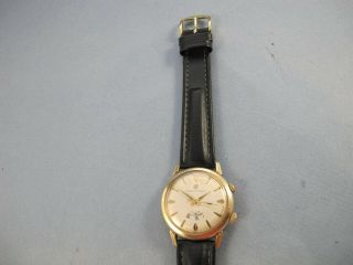 GIRARD PERREGAUX MENS VINTAGE GOLD FILLED ALARM WATCH 5