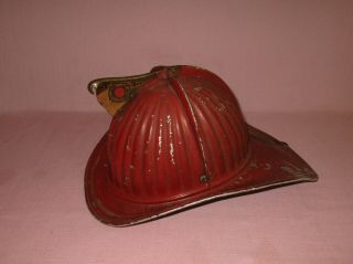 Vintage Cairns & Brothers Fire Fighter Department Rescue Metal Helmet Red Paint