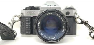 Vintage Canon Ae - 1 Program 35mm Film Camera With 50mm F1.  4 Japan
