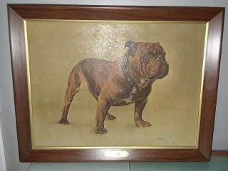 Vintage Mack Trucks Bulldog Print Painting Canvas Framed Dealership Promotion