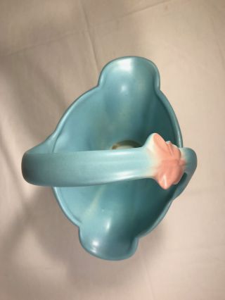 Vintage Hull Art Pottery Bow Knot Basket B - 12 - 10 1/2 Pastel Flower 9