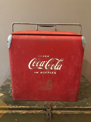 Vintage Coke Coca Cola 50’s Metal Cooler