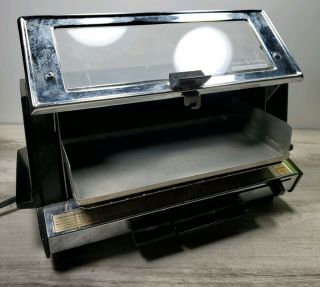 Vintage Ge General Electric Deluxe Toaster Oven Toast - R - Oven Chrome 473 A A2t93