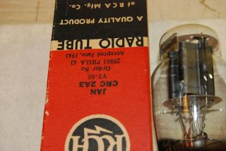 Strong Matched NOS NIB 1943 Vintage RCA VT95 / 2A3 Black Plate tubes 5