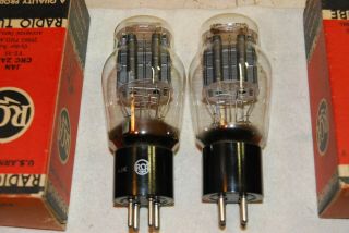 Strong Matched NOS NIB 1943 Vintage RCA VT95 / 2A3 Black Plate tubes 8