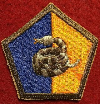 Post Ww2 U.  S.  Army 51st Infantry Division Cut Edge Snow Back Patch 1946