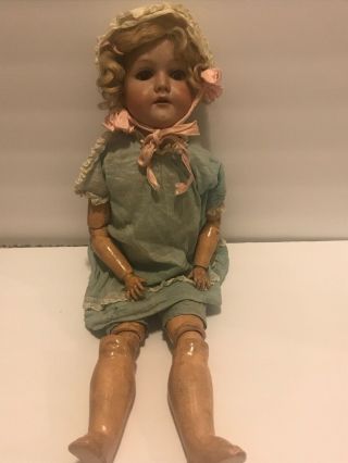 Antique C.  M.  Bergmann Waltershausen 1916 Bisque Head Doll