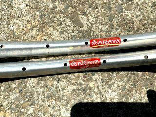 Vintage Araya Aero 2 700c 36h Alloy Rim Silver 1 Pair (2)