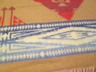 Vintage Antique Camp Blanket Indian South West Cabin SW Country Boho Double Bed 2