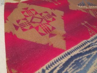 Vintage Antique Camp Blanket Indian South West Cabin SW Country Boho Double Bed 7