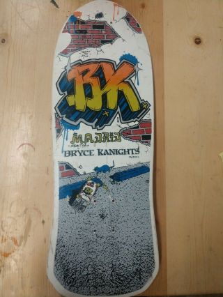 1980 ' s Bryce Kanights Madrid Skate Deck Vintage skateboard BK rare early 4