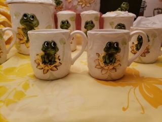 Vintage Neil The Frog Sears Roebuck And Co.  1979 Canister Set Salt Pepper 16 Pc 2