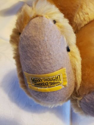 Vintage Merrythought Mohair Growler Jointed Teddy Bear Made in England 18 