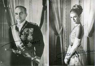 Princess Grace And Prince Rainier Of Monaco Autographs,  Two Signed Vintage Photo