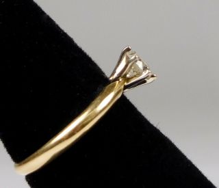 Vintage 14k Yellow Gold Diamond Solitaire Ring - Size 6 3