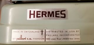 Vintage Hermes 3000 Portable Hebrew Typewriter with Case & Brushes 10