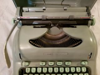 Vintage Hermes 3000 Portable Hebrew Typewriter with Case & Brushes 4