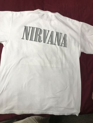 Rare 1996 Vintage Anvil Kurt Cobain Nirvana T Shirt 90 ' s L White 2