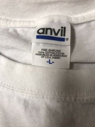 Rare 1996 Vintage Anvil Kurt Cobain Nirvana T Shirt 90 ' s L White 3