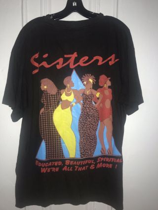 Vintage 90s Million Women March T Shirt Hip Hop Black power Mlk Malcom X Sz L 4