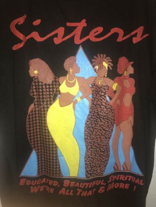 Vintage 90s Million Women March T Shirt Hip Hop Black power Mlk Malcom X Sz L 5