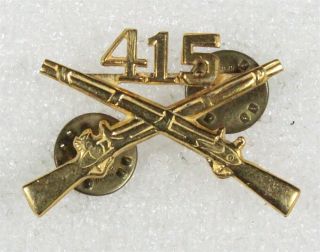 Army Collar Pin: 415th Infantry Regiment Officer,  104th Div (1) - Wwii Era
