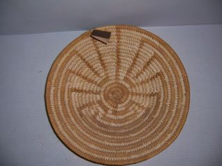 Vintage Papago Native American Indian Hand Crafted Man In The Maze Basket 11 5/8