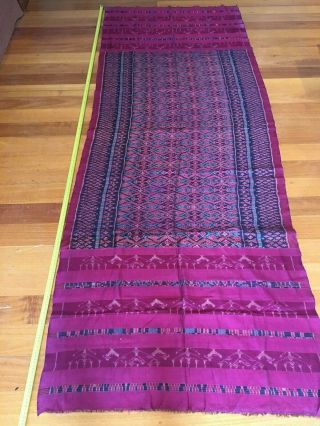 Antique Vintage Textile - Cambodia Fine Silk Wrap Hand Loom