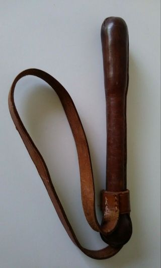 VINTAGE 1940 ' S POLICE LEATHER STICHED SLAPJACK BILLY CLUB 2