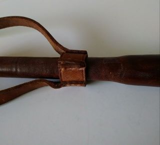 VINTAGE 1940 ' S POLICE LEATHER STICHED SLAPJACK BILLY CLUB 8