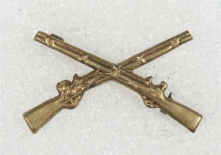 Army Collar Pin: Infantry Officer - Wwii Era,  Pin Back