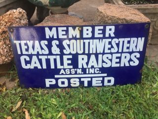 Vintage Member Texas & Southwestern Cattle Raisers Ass 