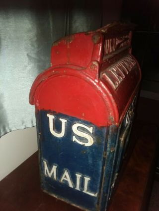 Cast Iron Vintage Mail Box Corbin Lock Company Britain Conn. 2