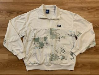 Vintage 80’s Nike John Mcenroe Tennis Jacket Large Zip Checkered Geometric Track
