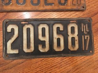 Vintage License Plates Illinois Nine Total 2