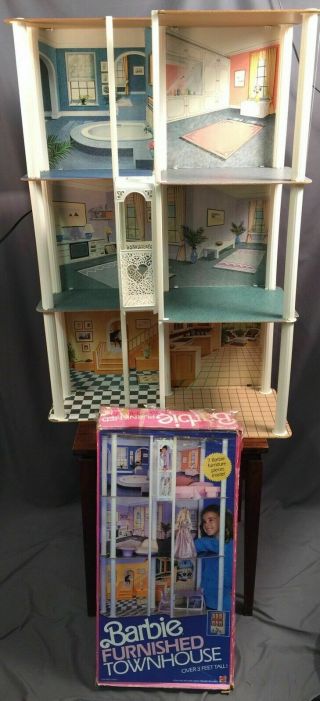 Barbie Townhouse Vintage Mattel Three Floor Elevator Ken Play Set Box