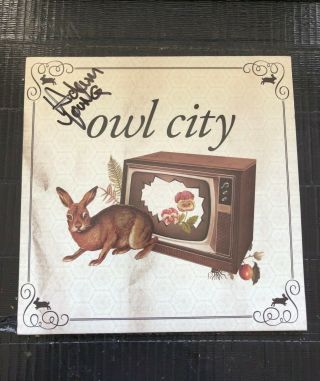 Owl City Adam Young Signed Autographed Rsd Fireflies Clear 7 " Vinyl Record Rare