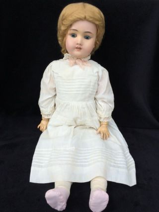 Antique German Simon Halbig 24 Inch Bisque Head Jointed Composition Body Doll