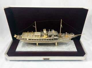 Vintage Japanese Ship Metal Desktop Model Natalie Japan Rare