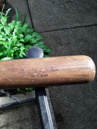 Vintage 1932 Louisville Slugger Hack Wilson Bone Rubbed Baseball Bat