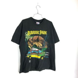 Vintage 1993 Jurassic Park T Shirt Size Xl Black 90s Dinosaur Rare Mens