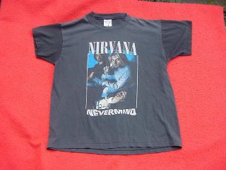 Rare Vintage 1991 Nirvana Nevermind Grunge Rock Shirt