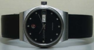 Vintage Rado Voyager Automatic Day Date Swiss Wrist Watch Old R950