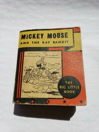 Very Rare 1935 Big Little Book Mickey Mouse And The Bat Bandit