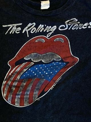 Real Vintage 1981 Rolling Stones Concert Shirt Star Screens