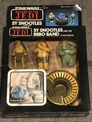 Vintage Star Wars Rotj Sy Snootles Max Rebo Band & Jabba Hutt Box Luke