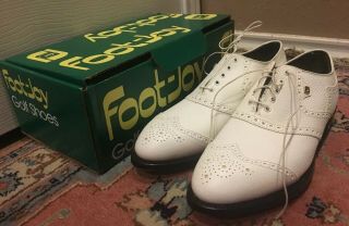 Vintage Footjoy Classics Mens Golf Shoes 51409 Sz 10d Usa Mfg.