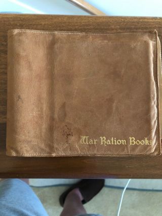 World War 2 Ration Stamp Books With Leather Book Cover