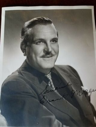 Frank Morgan Vintage Signed 8x10 Photo,  The Wizard In The Wizard Of Oz